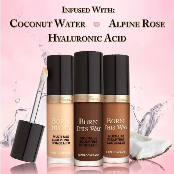 ✨ Too Faced Born This Way Super Coverage Multi-Use Sculpting Concealer - Golden - Picture 8 of 12